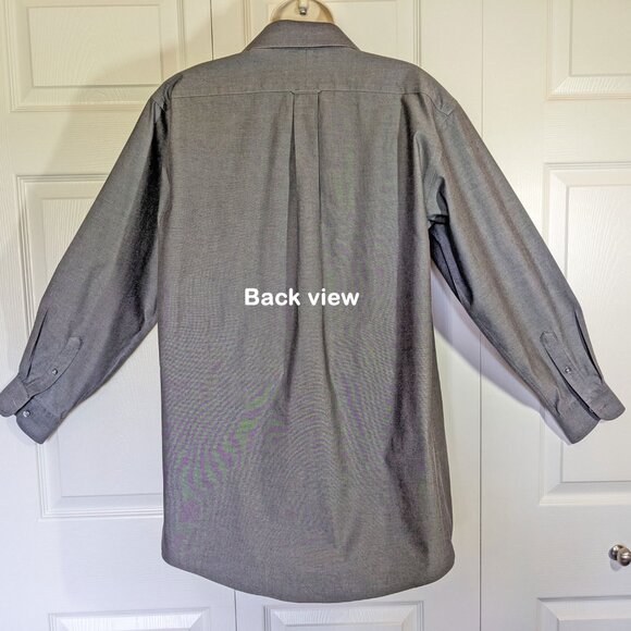 Roundtree & Yorke Gold Label dress shirt, Dark gray, Non Iron cotton, 15/33, VTG - Picture 5 of 16